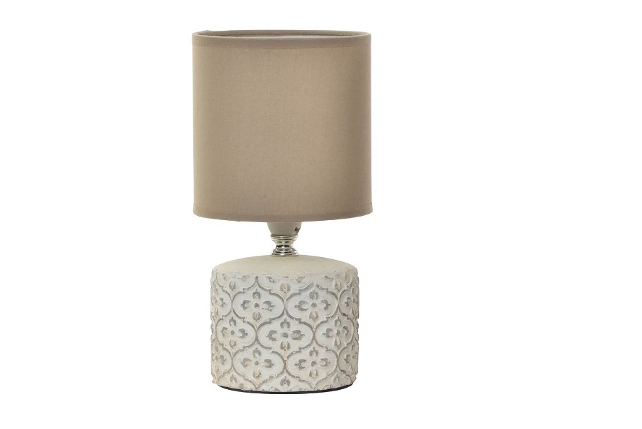 LAMPARA SOBREMESA CERAMICA 15X35CM BEIGE